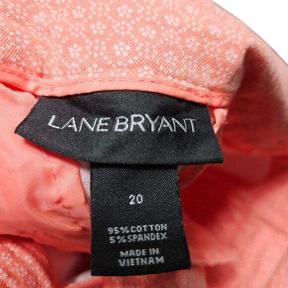 Lane Bryant Womens Coral Cropped Pants Size 20 Cotton/Spandex Blend - Picture 5 of 7
